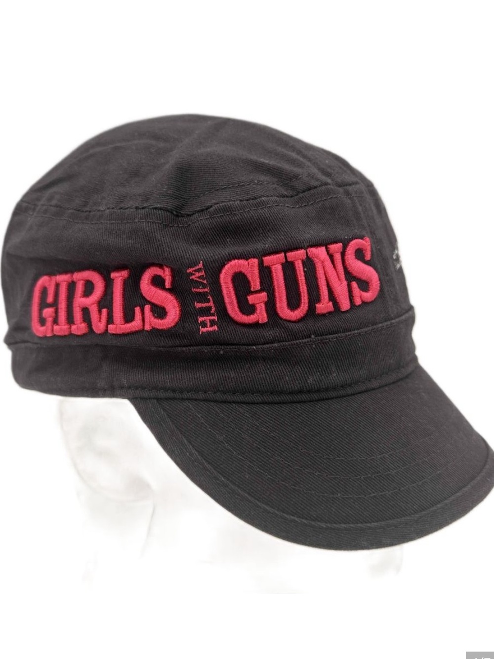 Girls with Guns Embroidered dk gray Cap with Pink Lettering